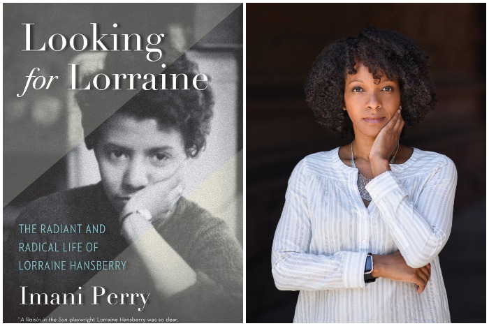 Image of book cover of Looking for Lorraine (Beacon Press, 2018) with image of author Imani Perry (photo by Sameer Khan)
